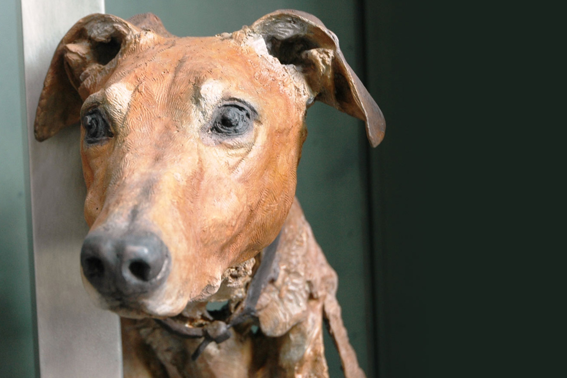 Judy Boyt Dog Sculptures Percy